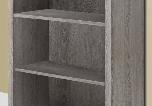 11.75" x 23.75" x 47.5" Cappuccino Particle Board Adjustable Shelves Bookshelf